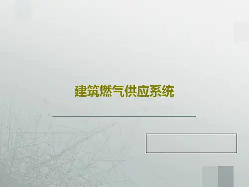 建筑燃气供应系统27页PPT