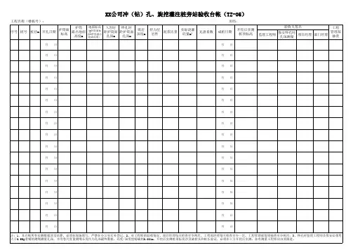 05、冲(钻)孔、旋挖灌注桩旁站验收台帐(TZ-05)