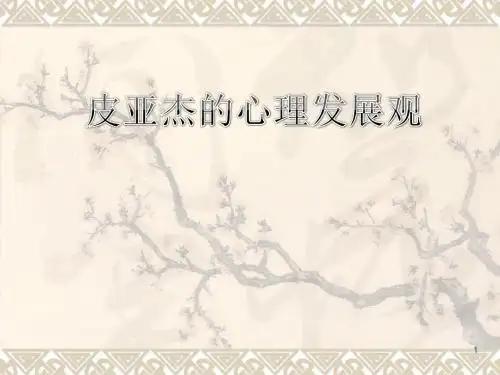 皮亚杰的心理发展观