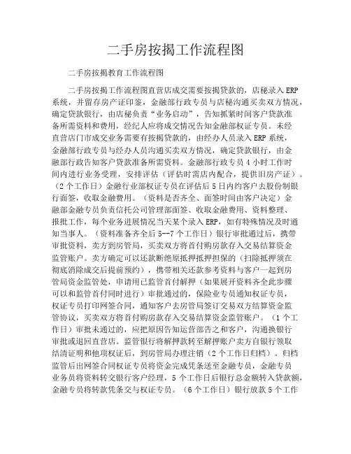 二手房按揭工作流程图