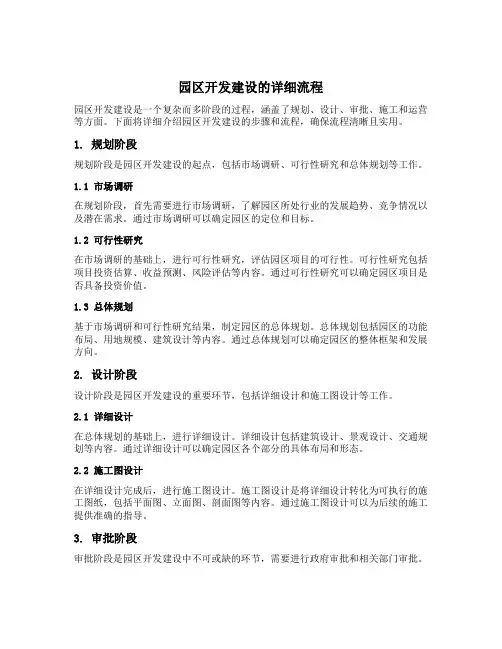 园区开发建设的详细流程