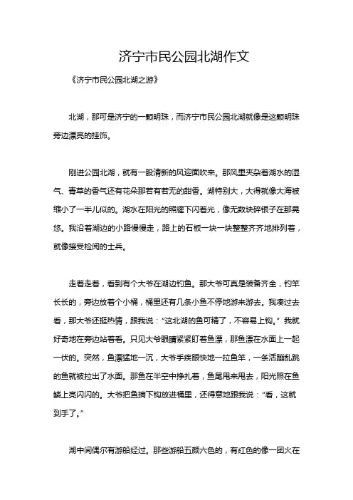 济宁市民公园北湖作文