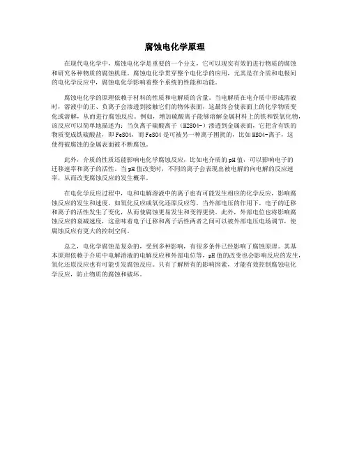 腐蚀电化学原理