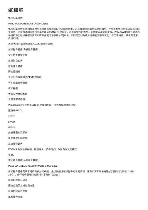 浆细胞——精选推荐