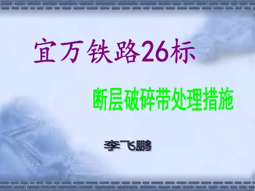 宜万铁路断层破碎带处理措施