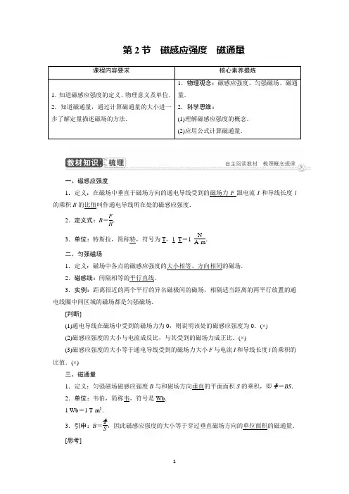 第13章 第2节 磁感应强度 磁通量  新教材高中物理必修第三册(人教版)(解析版)