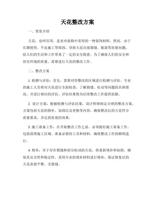 天花整改方案