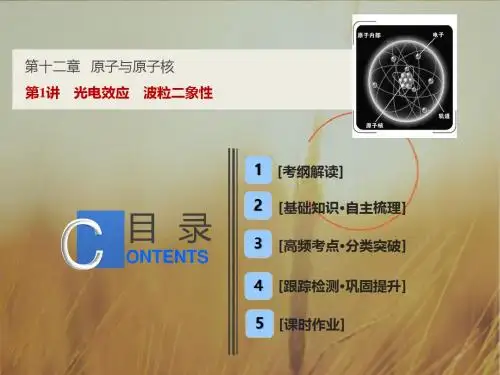 2019版一轮物理教科版课件：第十二章 第1讲 光电效应 