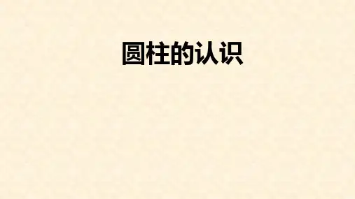 六年级数学下册课件 3. 圆柱的认识 人教新课标(共19页ppt)