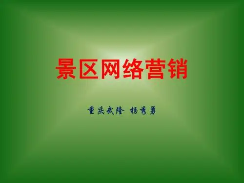景区网络营销
