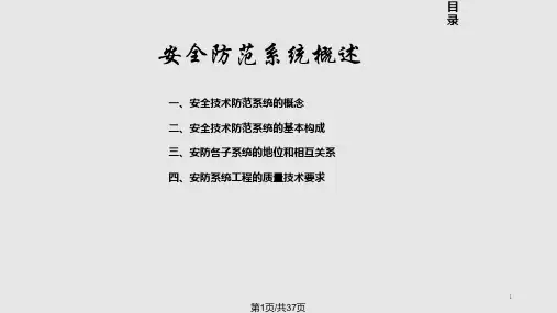 安全防范技术系统概述PPT课件