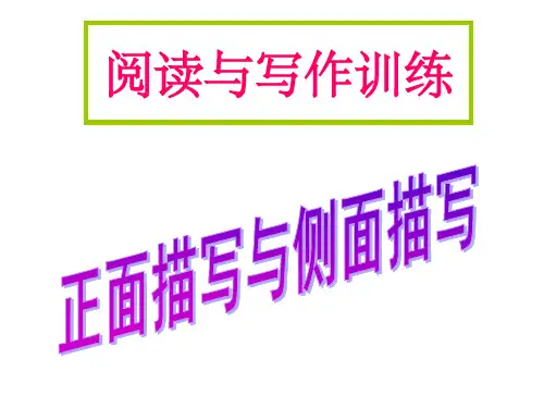 《正面与侧面描写》PPT课件