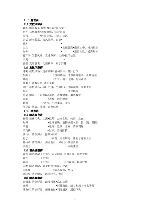 中药学记忆技巧
