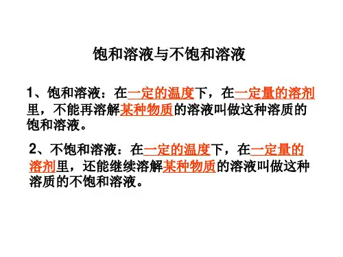 初三化学小专题复习课溶解度曲线共18张课件