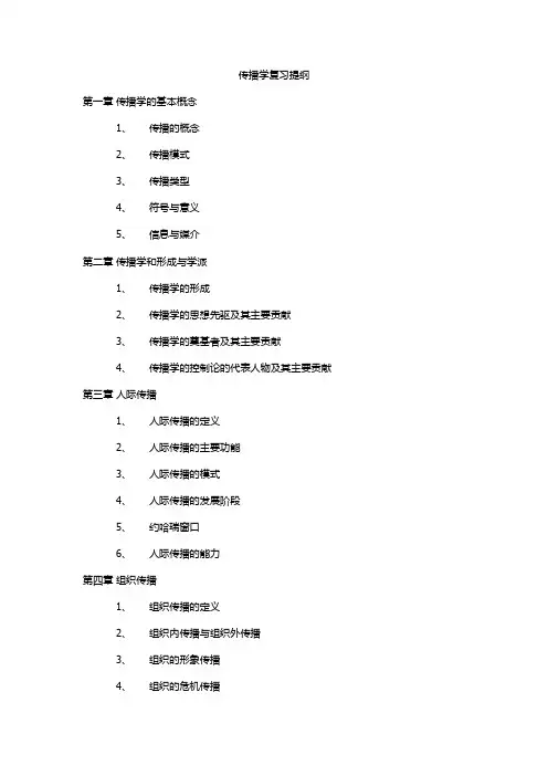 传播学复习提纲 (1)