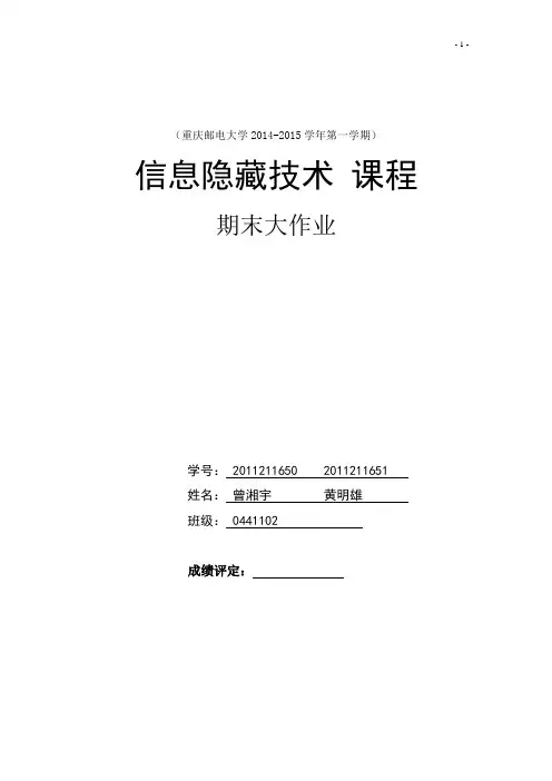信息隐藏技术-数字水印综述