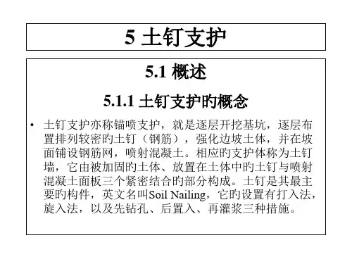 土钉墙支护专业知识