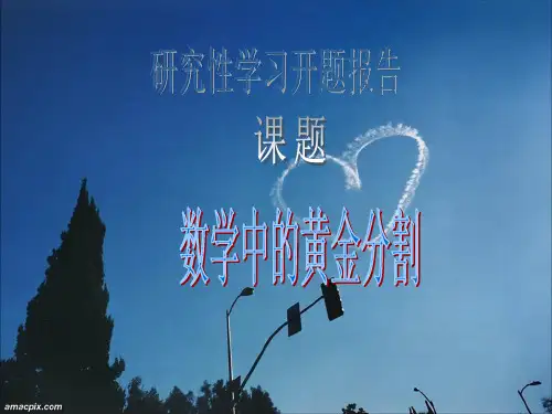 数学中的黄金分割