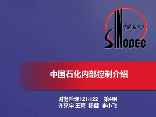 中国石化内部环境