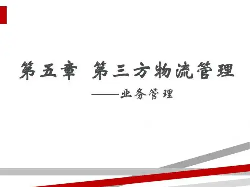 第三方物流管理-业务管理(ppt44页)