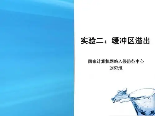 实验2：缓冲区溢出