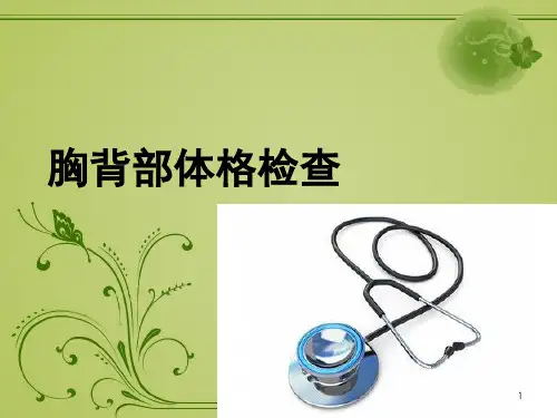 胸背部体格检查ppt课件