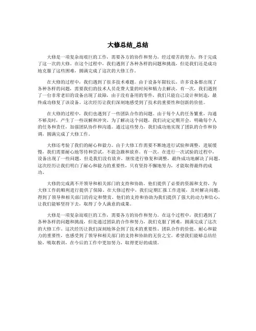 大修总结_总结
