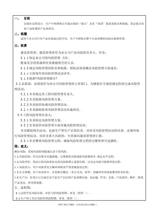 事态升级管理程序