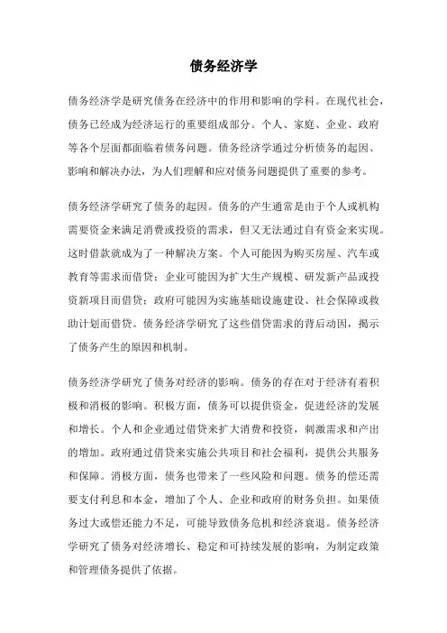 债务经济学