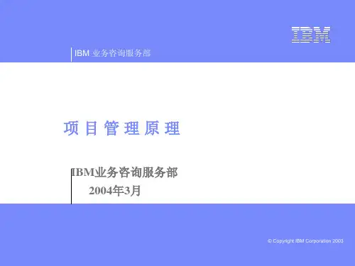 某某公司项目管理原理培训幻灯片