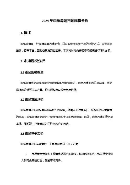 2024年肉兔养殖市场规模分析