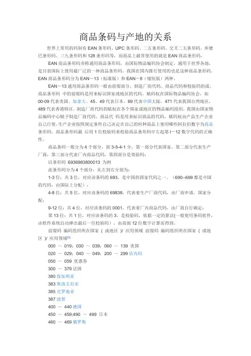 如何通过商品条码看产地