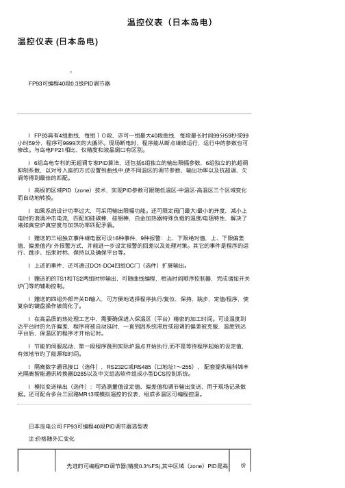温控仪表（日本岛电）