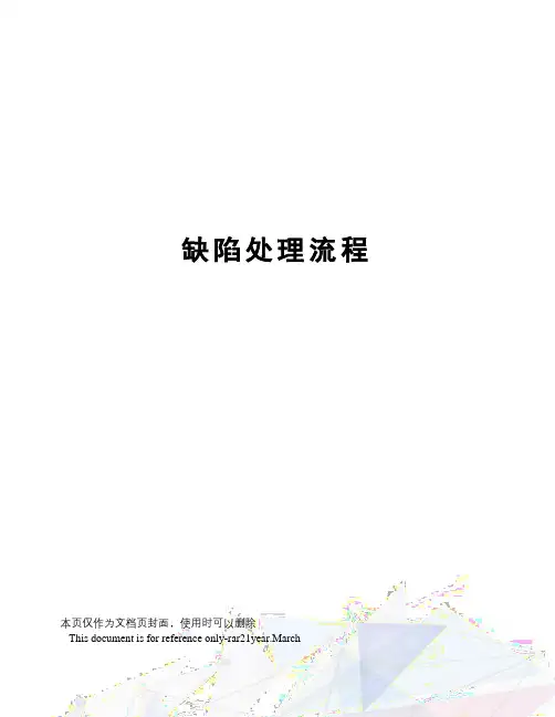 缺陷处理流程