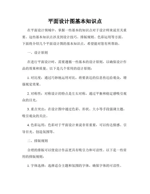 平面设计图基本知识点
