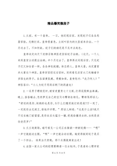 精品爆笑微段子 