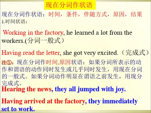 中考英语-分词作状语课件(共10张PPT)