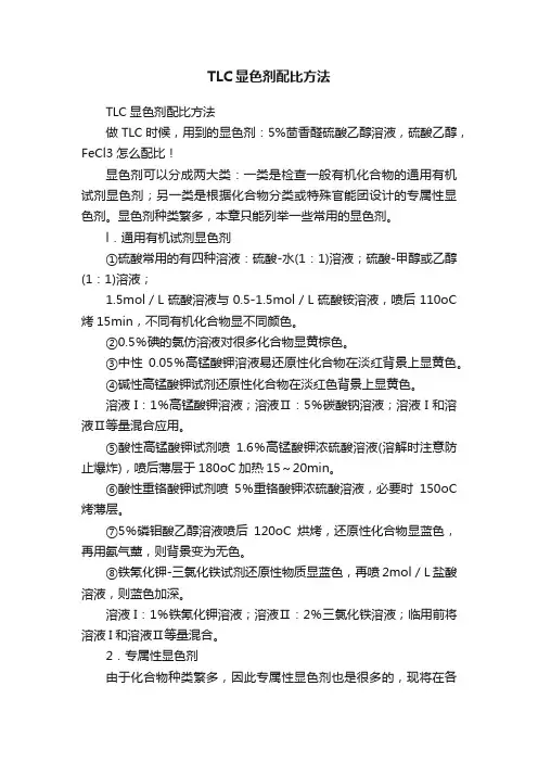 TLC显色剂配比方法