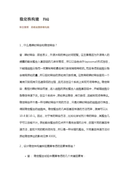 稳定细胞株筛选