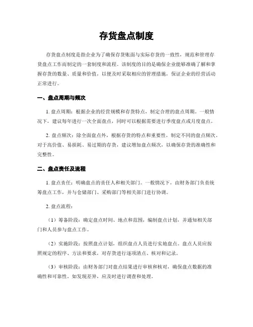 存货盘点制度