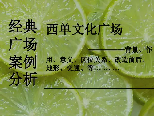 经典广场案例分析(西单广场) PPT