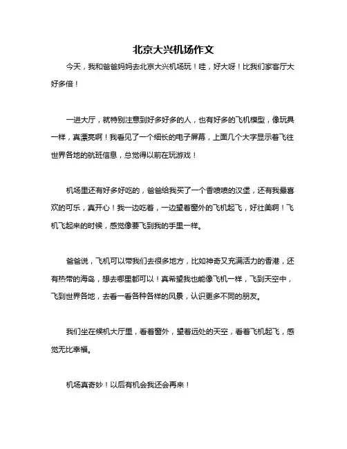 北京大兴机场作文