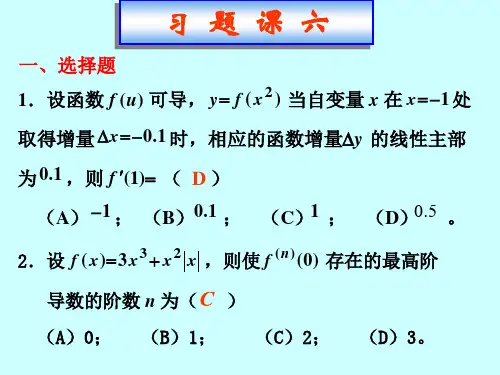 高等数学课件：习题课(06)导数与微分续