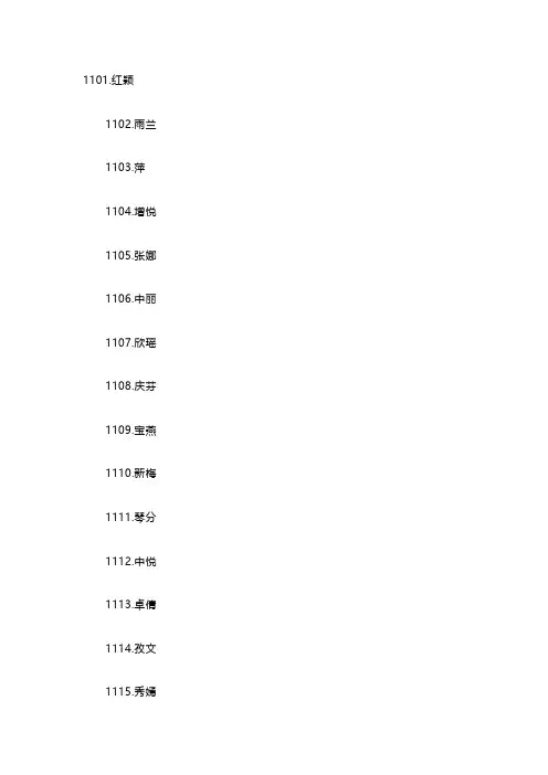 女宝宝名字大全100个