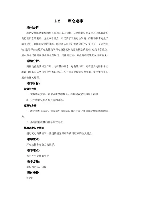 1.2库仑定律