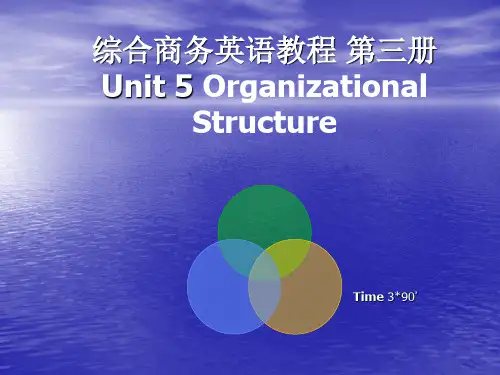 综合商务英语教程第三册unit 5Organizational Structure