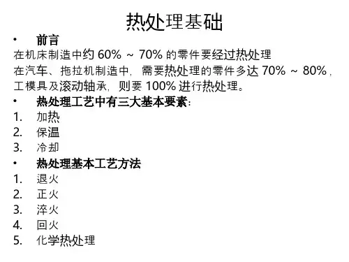 热处理工艺介绍