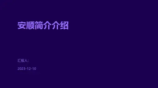 安顺简介介绍