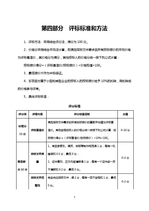 工程评标办法