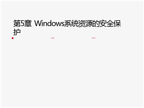 操作系统安全_第5章_Windows_系统资源安全保护